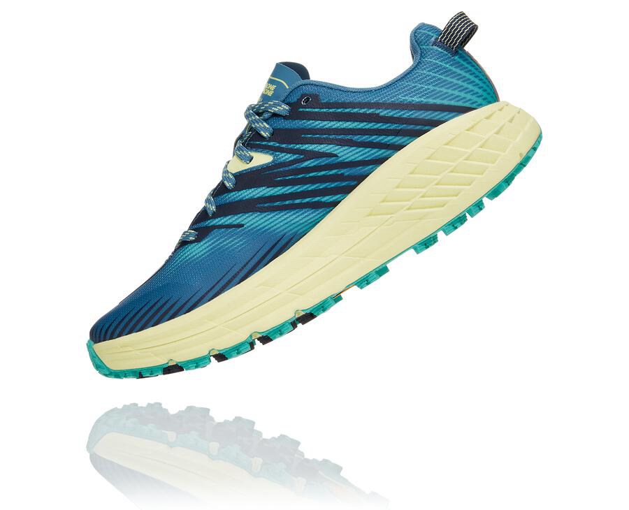 Tenis Trail Hoka One One Feminino Azuis - Speedgoat 4 - 298-NUVKOH